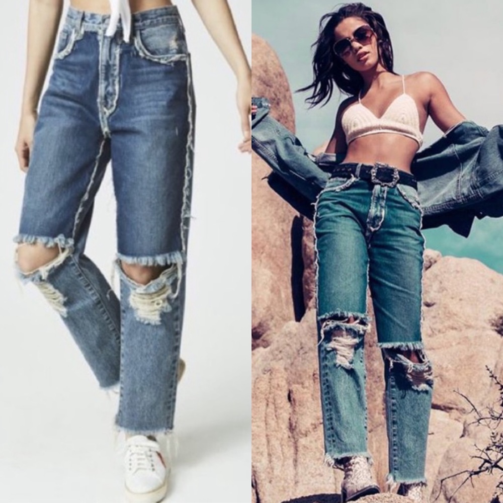 Carmar Destroyed High Waisted Jeans